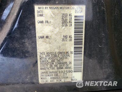 Zdjęcie 13 z 13 samochodu: 2015 NISSAN ALTIMA 2.5 S VIN:1N4AL3APXFC102590 - miniatura