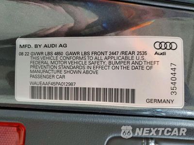 Zdjęcie 12 z 12 samochodu: 2023 AUDI A4 PREMIUM PLUS 45 VIN:WAUEAAF45PA012987 - miniatura