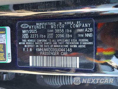 Zdjęcie 12 z 12 samochodu: 2025 HYUNDAI ELANTRA SEL SPORT VIN:KMHLM4DG9SU044148 - miniatura