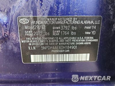 Zdjęcie 12 z 12 samochodu: 2013 HYUNDAI ELANTRA LIMITED VIN:5NPDH4AE6DH184901 - miniatura