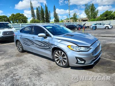 Czwarte zdjęcie samochodu z boku: 2020 FORD FUSION SE VIN:3FA6P0T93LR190936 - miniatura