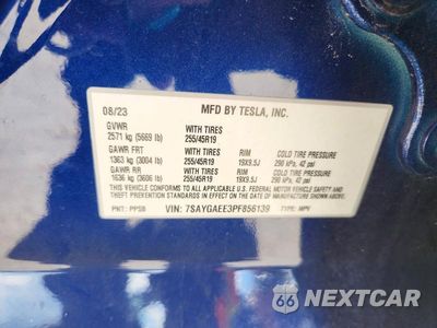 Zdjęcie 14 z 14 samochodu: 2023 TESLA MODEL Y VIN:7SAYGAEE3PF856139 - miniatura