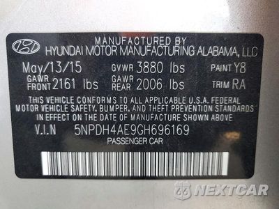 Zdjęcie 12 z 12 samochodu: 2016 HYUNDAI ELANTRA SE VIN:5NPDH4AE9GH696169 - miniatura