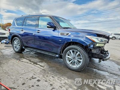 Czwarte zdjęcie samochodu z boku: 2019 INFINITI QX80 LUXE VIN:JN8AZ2NE8K9233329 - miniatura
