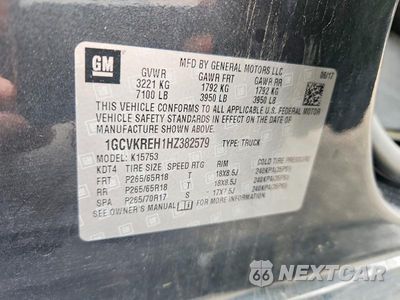 Zdjęcie 12 z 12 samochodu: 2017 CHEVROLET SILVERADO K1500 LT VIN:1GCVKREH1HZ382579 - miniatura