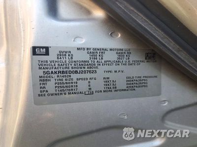 Zdjęcie 13 z 13 samochodu: 2011 BUICK ENCLAVE CXL VIN:5GAKRBED0BJ207623 - miniatura