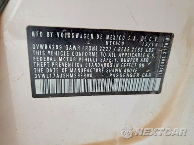 Zdjęcie 12 z 12 samochodu: 2017 VOLKSWAGEN JETTA SEL VIN:3VWL17AJ9HM299990 - miniatura