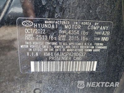 Zdjęcie 12 z 12 samochodu: 2023 HYUNDAI SONATA SEL VIN:KMHL64JA5PA280637 - miniatura