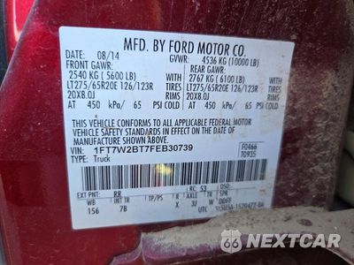 Zdjęcie 12 z 12 samochodu: 2015 FORD F250 SUPER DUTY VIN:1FT7W2BT7FEB30739 - miniatura