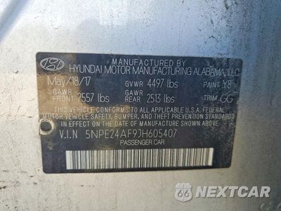Zdjęcie 13 z 13 samochodu: 2018 HYUNDAI SONATA SE VIN:5NPE24AF9JH605407 - miniatura