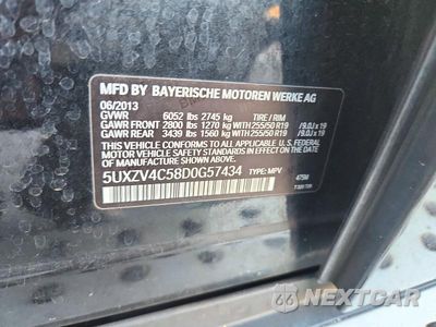 Zdjęcie 12 z 12 samochodu: 2013 BMW X5 XDRIVE35I VIN:5UXZV4C58D0G57434 - miniatura