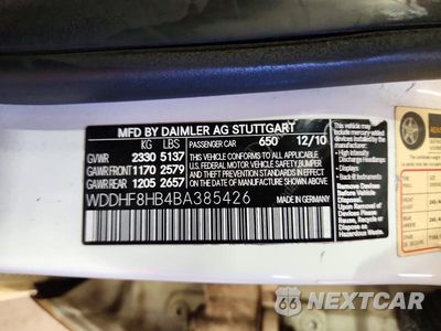 Zdjęcie 12 z 12 samochodu: 2011 MERCEDES-BENZ E 350 4MATIC VIN:WDDHF8HB4BA385426 - miniatura