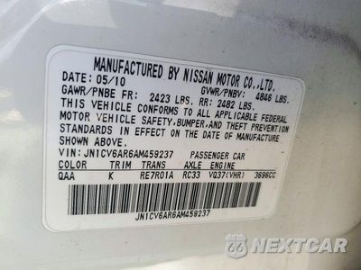 Zdjęcie 12 z 12 samochodu: 2010 INFINITI G37 SEDAN X VIN:JN1CV6AR6AM459237 - miniatura