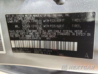Zdjęcie 13 z 13 samochodu: 2018 TOYOTA SIENNA L VIN:5TDZZ3DCXJS948536 - miniatura