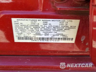 Zdjęcie 12 z 12 samochodu: 2008 NISSAN ALTIMA HYBRID BASE VIN:1N4CL21E78C171435 - miniatura