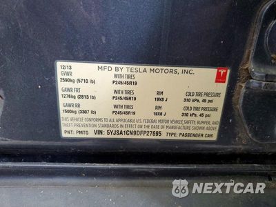 Zdjęcie 13 z 13 samochodu: 2013 TESLA MODEL S VIN:5YJSA1CN9DFP27695 - miniatura