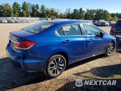 Trzecie zdjęcie samochodu z tyłu: 2015 HONDA CIVIC EX VIN:19XFB2F86FE239971 - miniatura