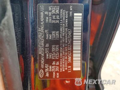 Zdjęcie 13 z 13 samochodu: 2007 HYUNDAI SANTA FE GLS VIN:5NMSG13D27H070487 - miniatura