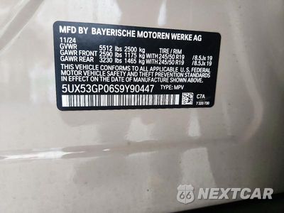 Zdjęcie 13 z 13 samochodu: 2025 BMW X3 30 XDRIVE VIN:5UX53GP06S9Y90447 - miniatura