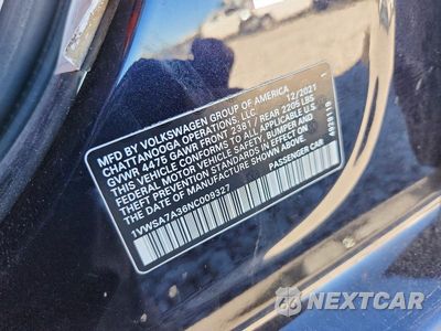 Zdjęcie 12 z 12 samochodu: 2022 VOLKSWAGEN PASSAT SE VIN:1VWSA7A36NC009327 - miniatura