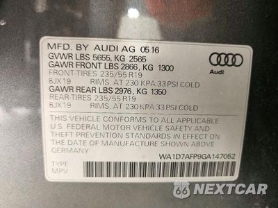 Zdjęcie 14 z 14 samochodu: 2016 AUDI Q5 PREMIUM PLUS S-LINE VIN:WA1D7AFP9GA147052 - miniatura