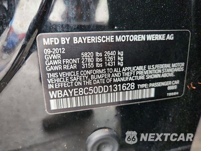 Zdjęcie 13 z 13 samochodu: 2013 BMW 750 LI VIN:WBAYE8C50DD131628 - miniatura