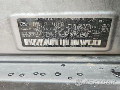 Zdjęcie 13 z 13 samochodu: 2014 SUBARU OUTBACK 2.5I PREMIUM VIN:4S4BRBCC6E3326113 - miniatura