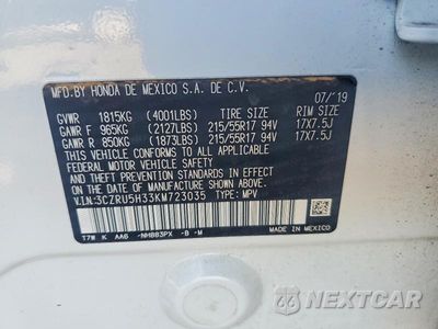 Zdjęcie 13 z 13 samochodu: 2019 HONDA HR-V LX VIN:3CZRU5H33KM723035 - miniatura