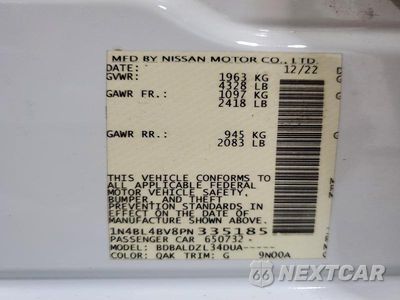 Zdjęcie 12 z 12 samochodu: 2023 NISSAN ALTIMA S VIN:1N4BL4BV8PN335185 - miniatura