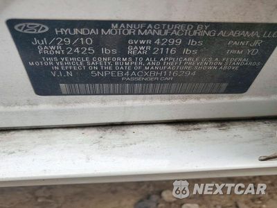 Zdjęcie 12 z 12 samochodu: 2011 HYUNDAI SONATA GLS VIN:5NPEB4ACXBH116294 - miniatura