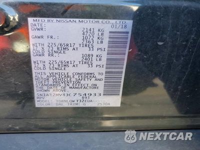 Zdjęcie 14 z 14 samochodu: 2018 NISSAN ROGUE SV VIN:5N1AT2MV4JC754933 - miniatura