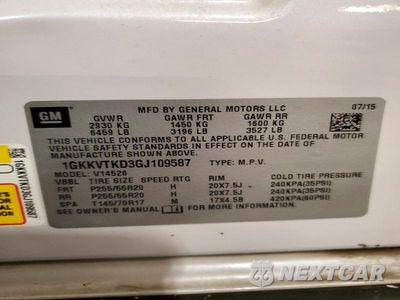 Zdjęcie 13 z 13 samochodu: 2016 GMC ACADIA DENALI VIN:1GKKVTKD3GJ109587 - miniatura