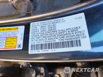 Zdjęcie 12 z 12 samochodu: 2024 HONDA ACCORD EX VIN:1HGCY1F35RA020430 - miniatura