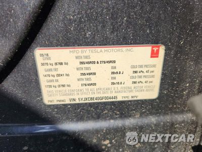 Zdjęcie 12 z 12 samochodu: 2016 TESLA MODEL X VIN:5YJXCBE40GF004445 - miniatura