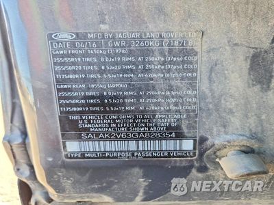 Zdjęcie 13 z 13 samochodu: 2016 LAND ROVER LR4 HSE LUXURY VIN:SALAK2V63GA828354 - miniatura