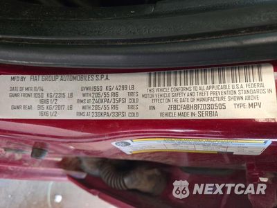 Zdjęcie 13 z 13 samochodu: 2015 FIAT 500L EASY VIN:ZFBCFABH8FZ030505 - miniatura