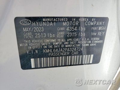 Zdjęcie 13 z 13 samochodu: 2023 HYUNDAI SONATA SEL VIN:KMHL64JA2PA324724 - miniatura