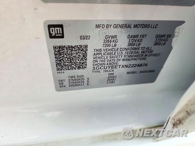 Zdjęcie 12 z 12 samochodu: 2022 CHEVROLET SILVERADO LTD K1500 RST VIN:1GCUYEETXNZ224874 - miniatura