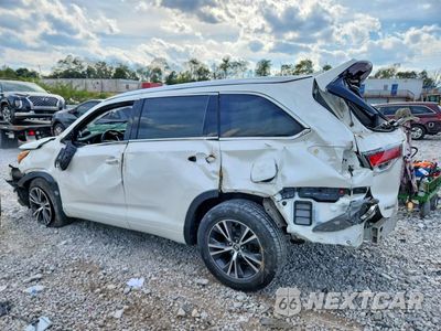 Drugie zdjęcie samochodu z przodu: 2016 TOYOTA HIGHLANDER XLE VIN:5TDJKRFH0GS348226 - miniatura