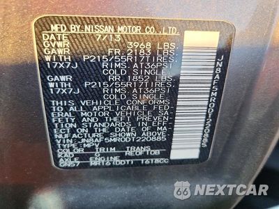 Zdjęcie 13 z 13 samochodu: 2013 NISSAN JUKE S VIN:JN8AF5MR0DT220885 - miniatura