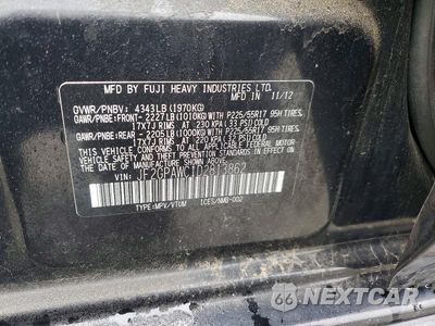 Zdjęcie 12 z 12 samochodu: 2013 SUBARU XV CROSSTREK 2.0 PREMIUM VIN:JF2GPAWC1D2813862 - miniatura