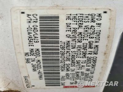 Zdjęcie 12 z 12 samochodu: 2000 TOYOTA CAMRY LE V6 VIN:JT2BF28K0Y0275834 - miniatura