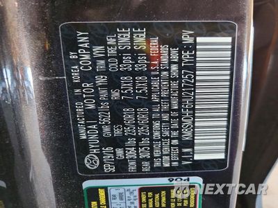 Zdjęcie 13 z 13 samochodu: 2017 HYUNDAI SANTA FE SE VIN:KM8SMDHF6HU217257 - miniatura