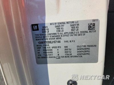 Zdjęcie 13 z 13 samochodu: 2012 GMC ACADIA DENALI VIN:1GKKVTED9CJ167144 - miniatura