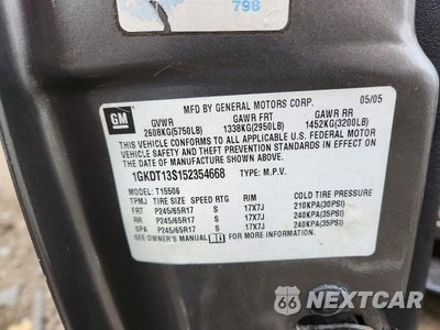 Zdjęcie 13 z 13 samochodu: 2005 GMC ENVOY VIN:1GKDT13S152354668 - miniatura