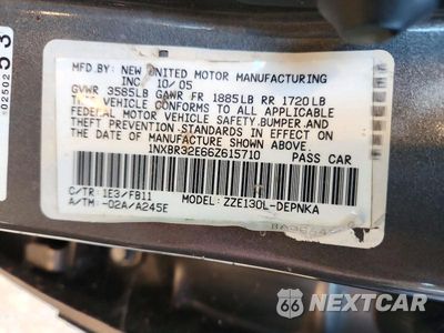 Zdjęcie 12 z 12 samochodu: 2006 TOYOTA COROLLA LE VIN:1NXBR32E66Z615710 - miniatura