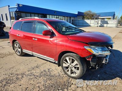 Czwarte zdjęcie samochodu z boku: 2016 NISSAN PATHFINDER PLATINUM VIN:5N1AR2MN2GC619585 - miniatura