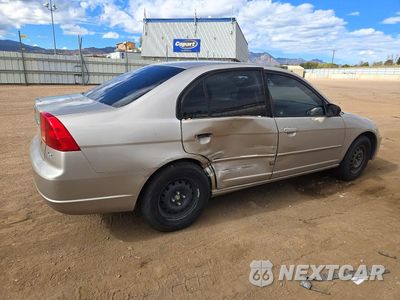 Trzecie zdjęcie samochodu z tyłu: 2002 HONDA CIVIC LX VIN:2HGES16572H513576 - miniatura