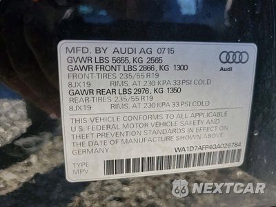 Zdjęcie 12 z 12 samochodu: 2016 AUDI Q5 PREMIUM PLUS S-LINE VIN:WA1D7AFP4GA026784 - miniatura