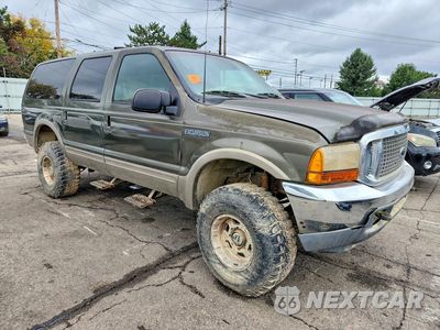 Czwarte zdjęcie samochodu z boku: 2000 FORD EXCURSION LIMITED VIN:1FMNU43S9YEA01155 - miniatura
